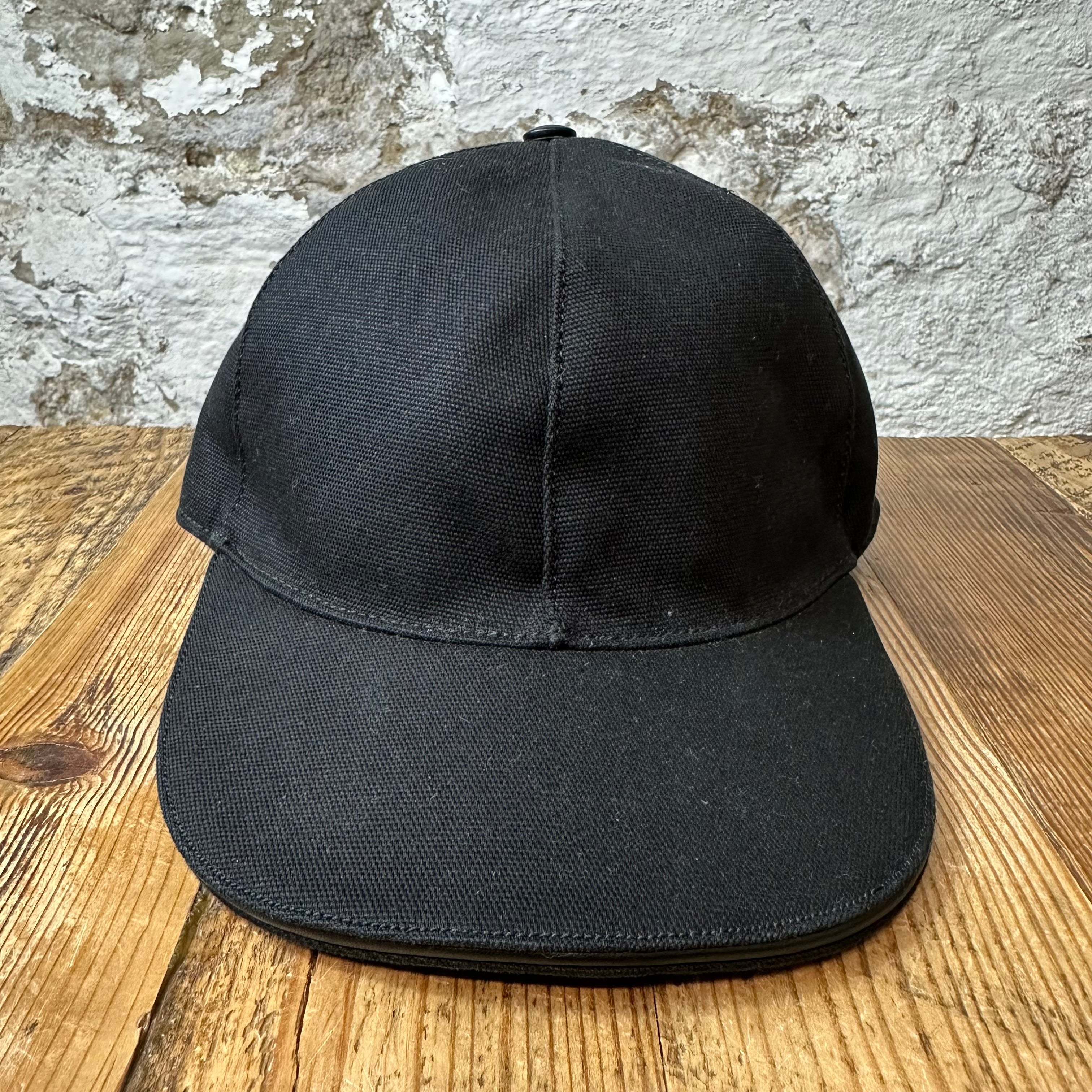 Gucci Small Green GG Logo Black Hat Sz XL