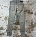 Amiri MX1 Cream Suede Lightwash Blue Denim Jeans Sz 32 DS
