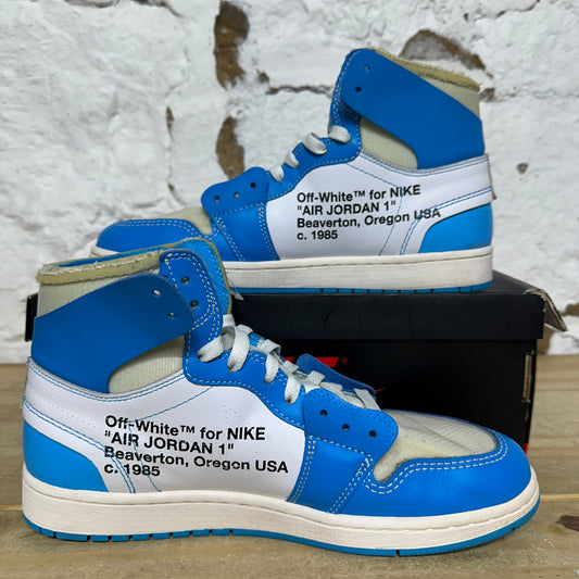Air Jordan 1 High Off-White University Blue Sz 10