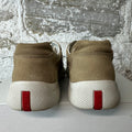 Prada Americas Cup Beige Suede Sneaker Sz 7