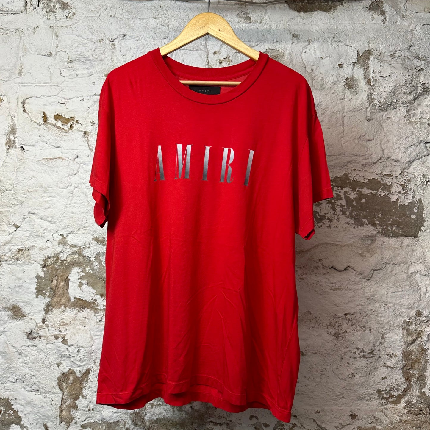 Amiri Gray Gradient Spell T-shirt Red Sz L
