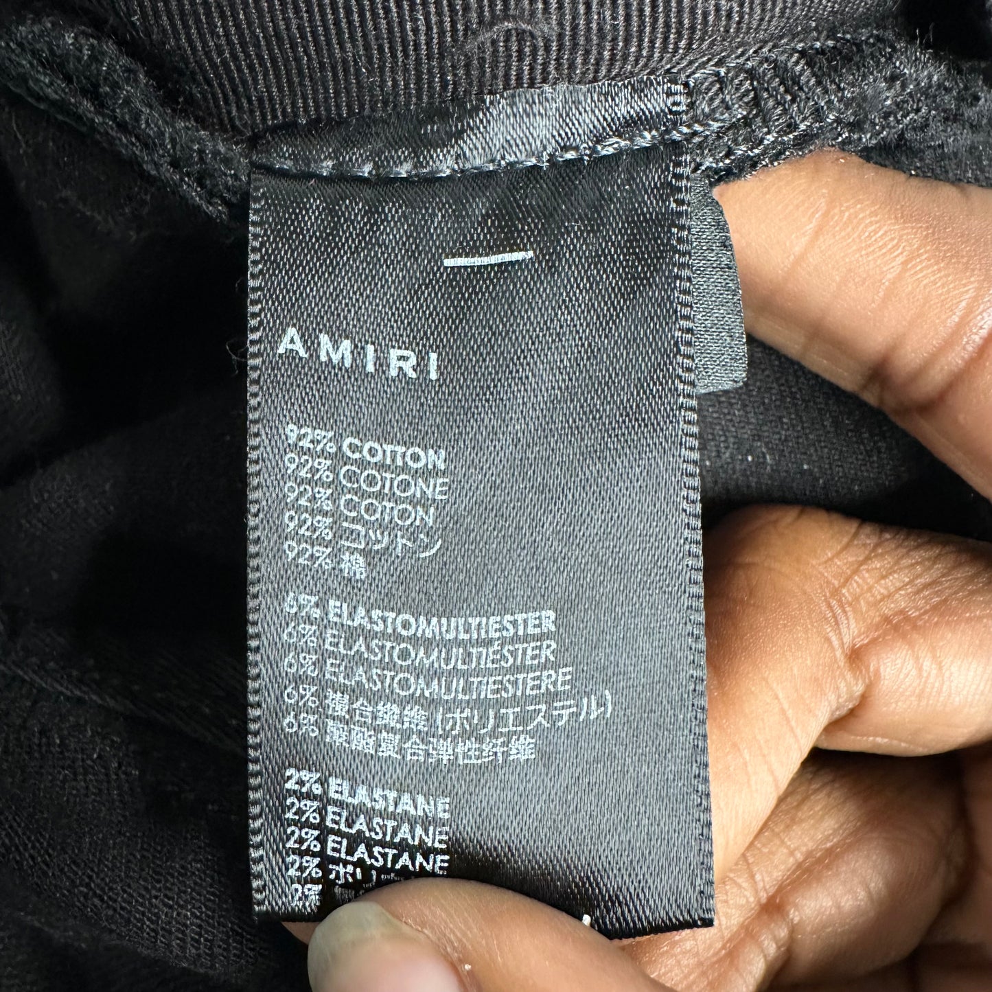 Amiri Red Tie-Dye Core Logo Black Denim Jean Sz 31