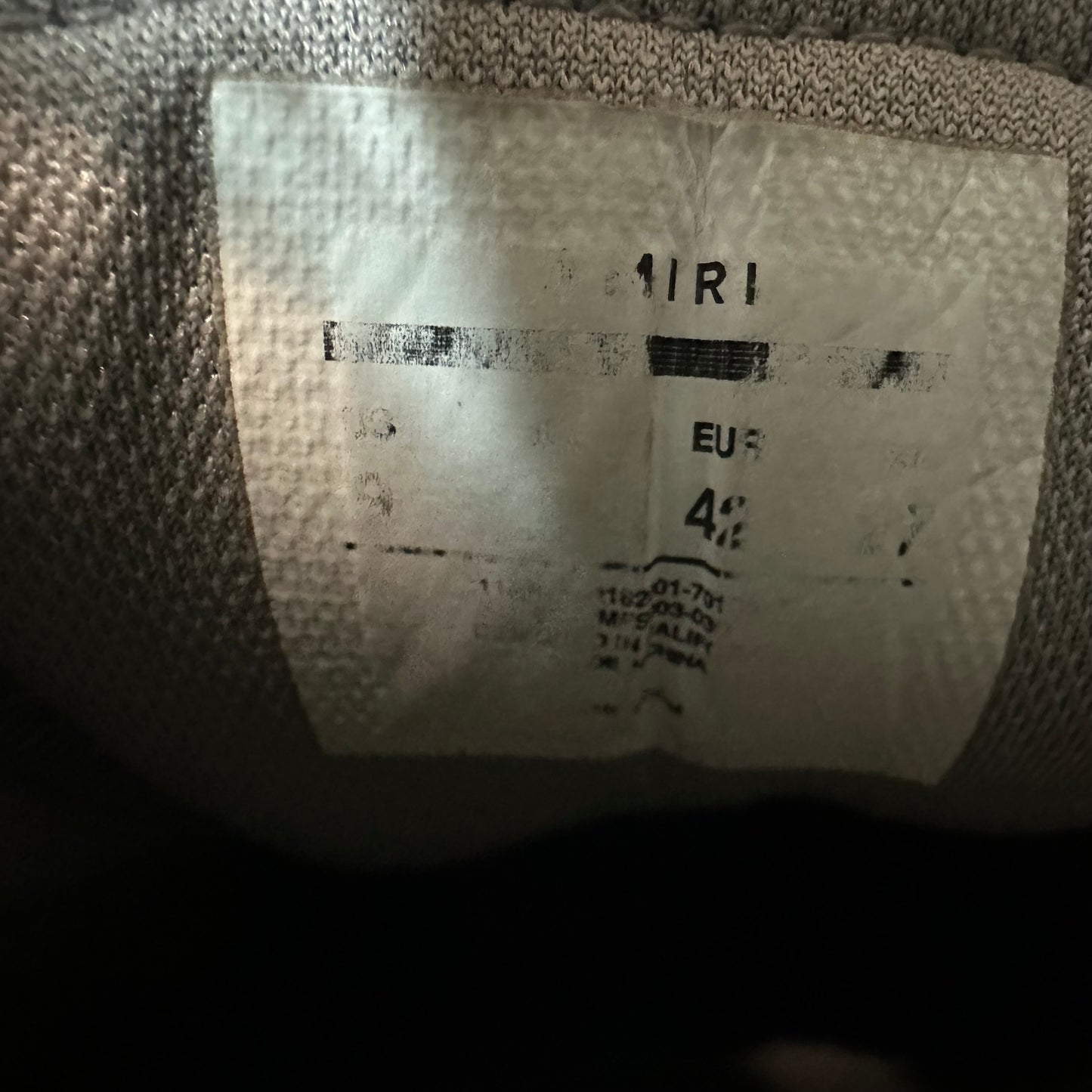 Amiri Washed Denim Skeleton Grey White Sneaker Sz 9 (42)