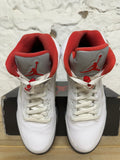 Air Jordan 5 Fire Red Silver Tongue (2020) Sz 9
