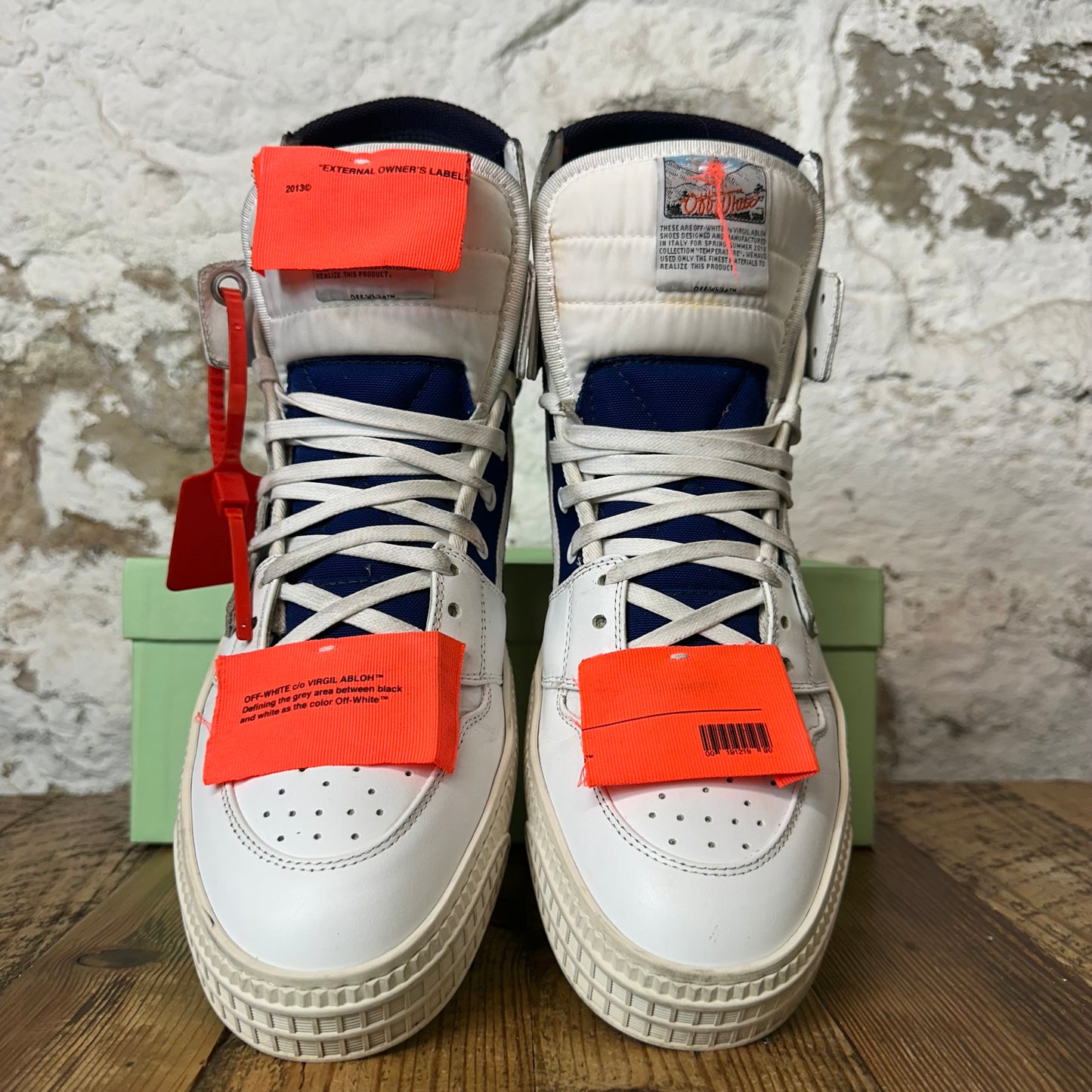 Off-White Court 3.0 Blue White Sneaker Sz 11 (44)
