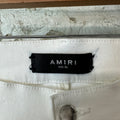 Amiri MX1 White Leather White Denim Jeans Sz 32