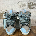 Lanvin Curb Blue Black Lace Grey Sneaker Sz 10 (43)
