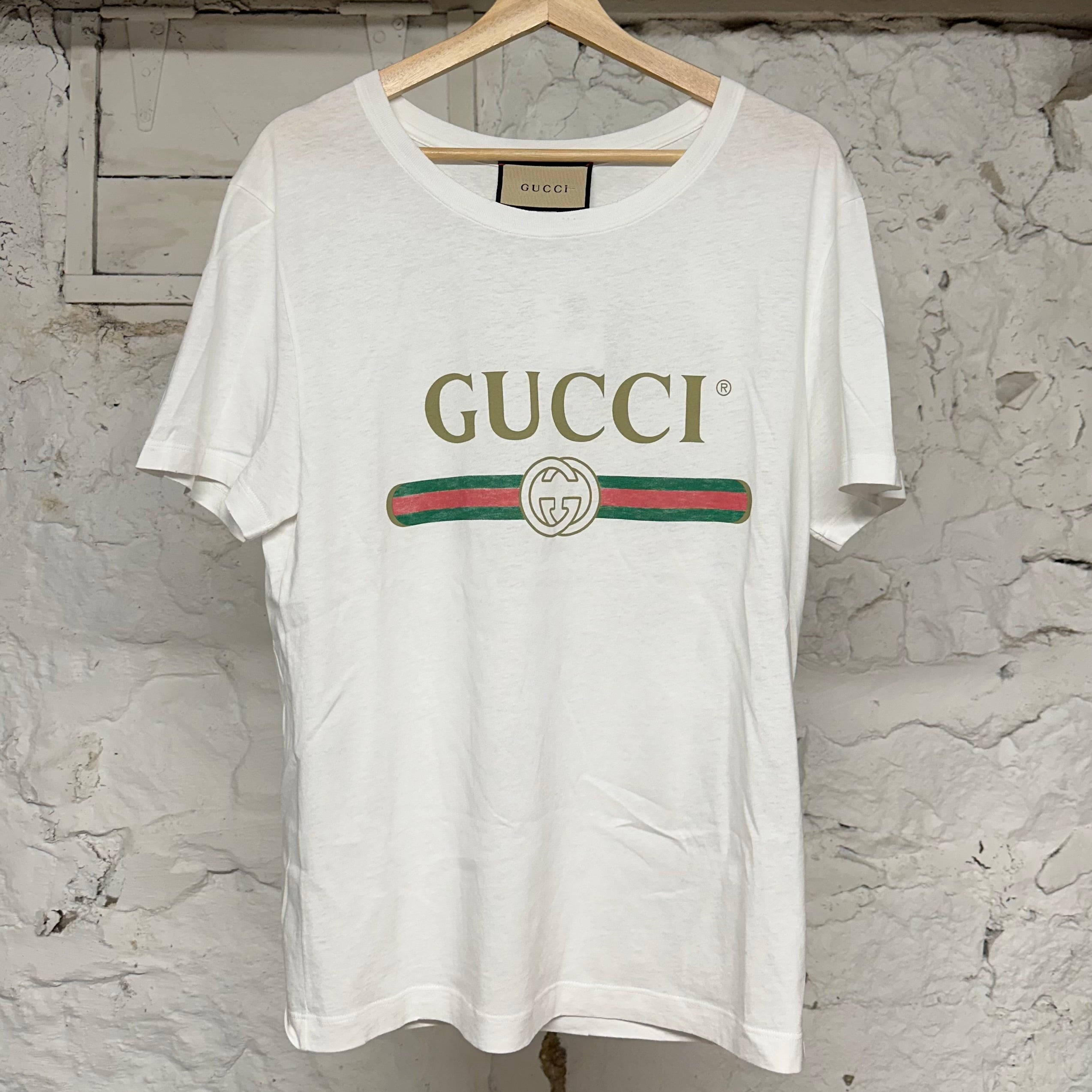 Gucci Classic Logo White T-Shirt S XS