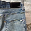 Amiri MX1 Indigo Paisley Blue Denim Jeans Sz 31