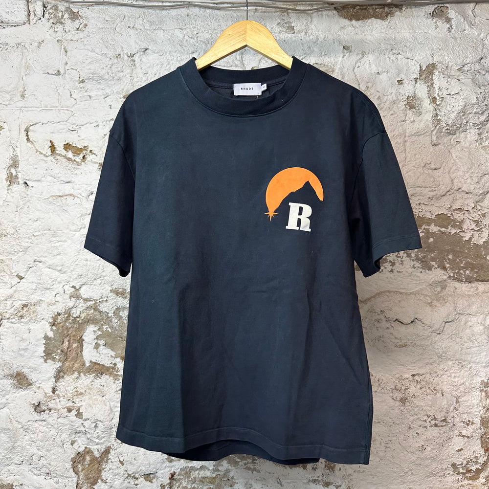 Rhude Orange Mountain T-shirt Black Sz XS
