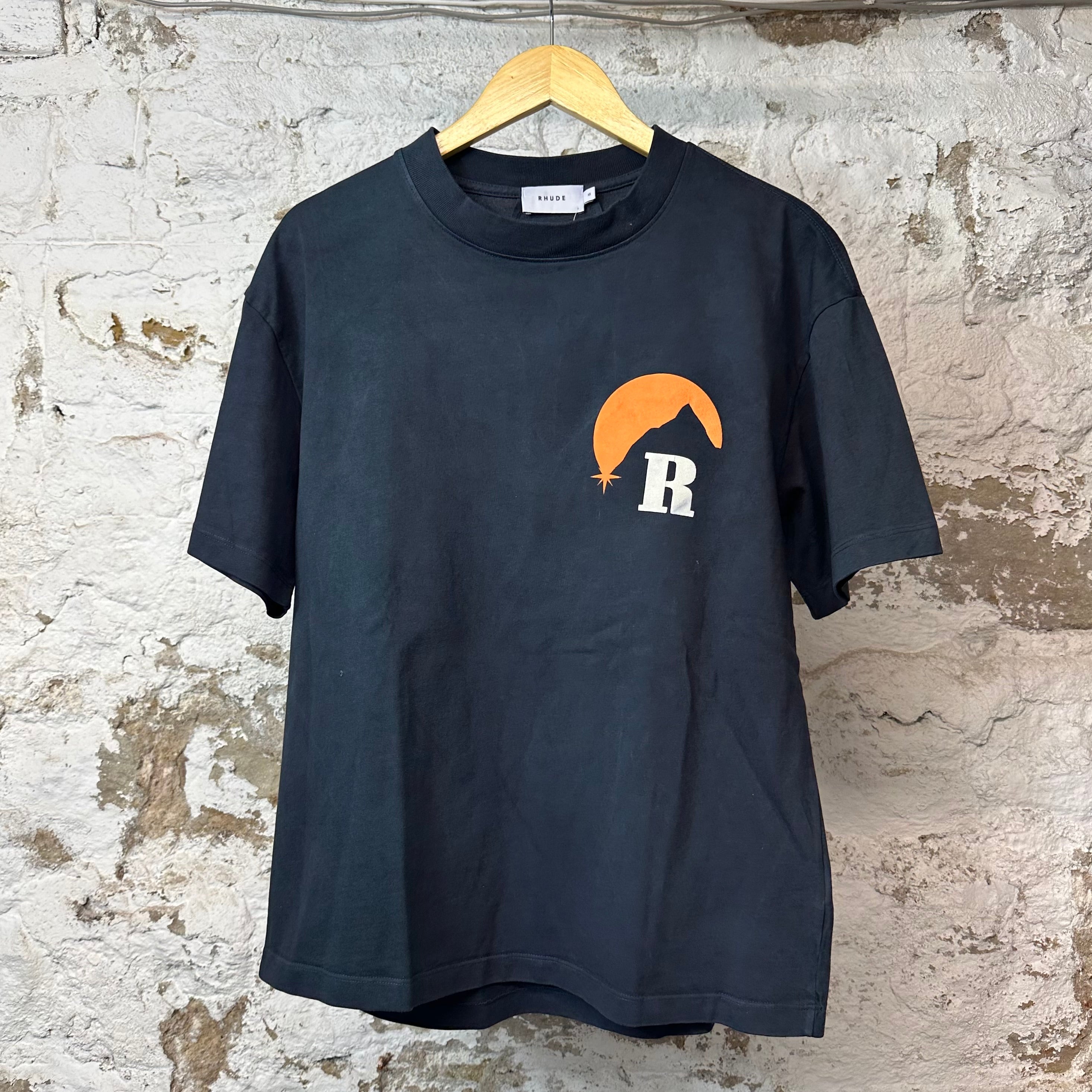 Rhude Orange Mountain T-shirt Black Sz XS