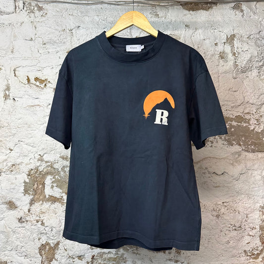 Rhude Orange Mountain T-shirt Black Sz XS