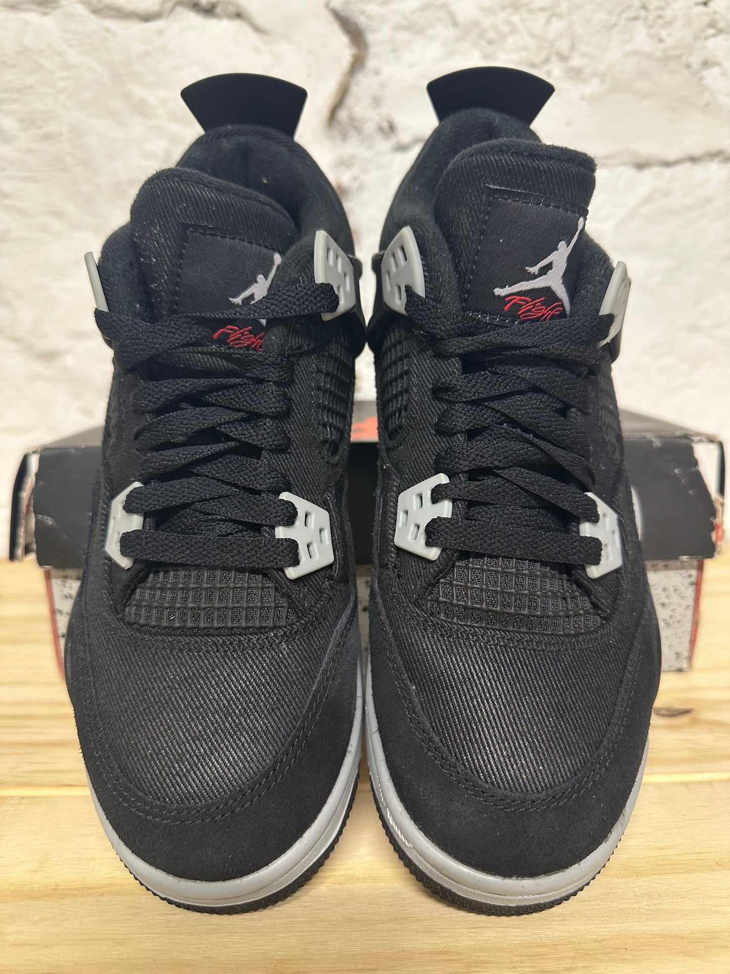 Air Jordan 4 Black Canvas Sz 5Y