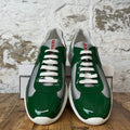 Prada Americas Cup Green Patent Gray White Sneaker Sz 13