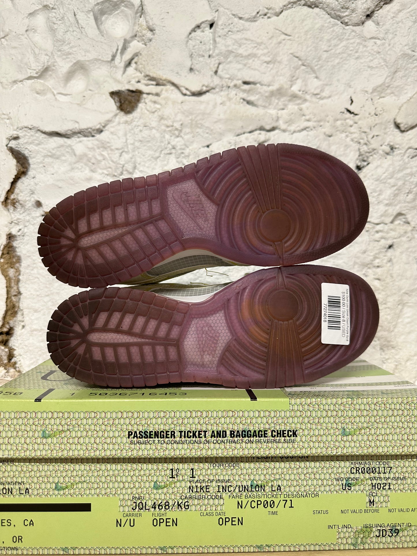 Nike Dunk Low Union Court Purple Sz 8