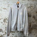 Amiri White AM Shotgun Zip Up Hoodie Sky Blue Sz L