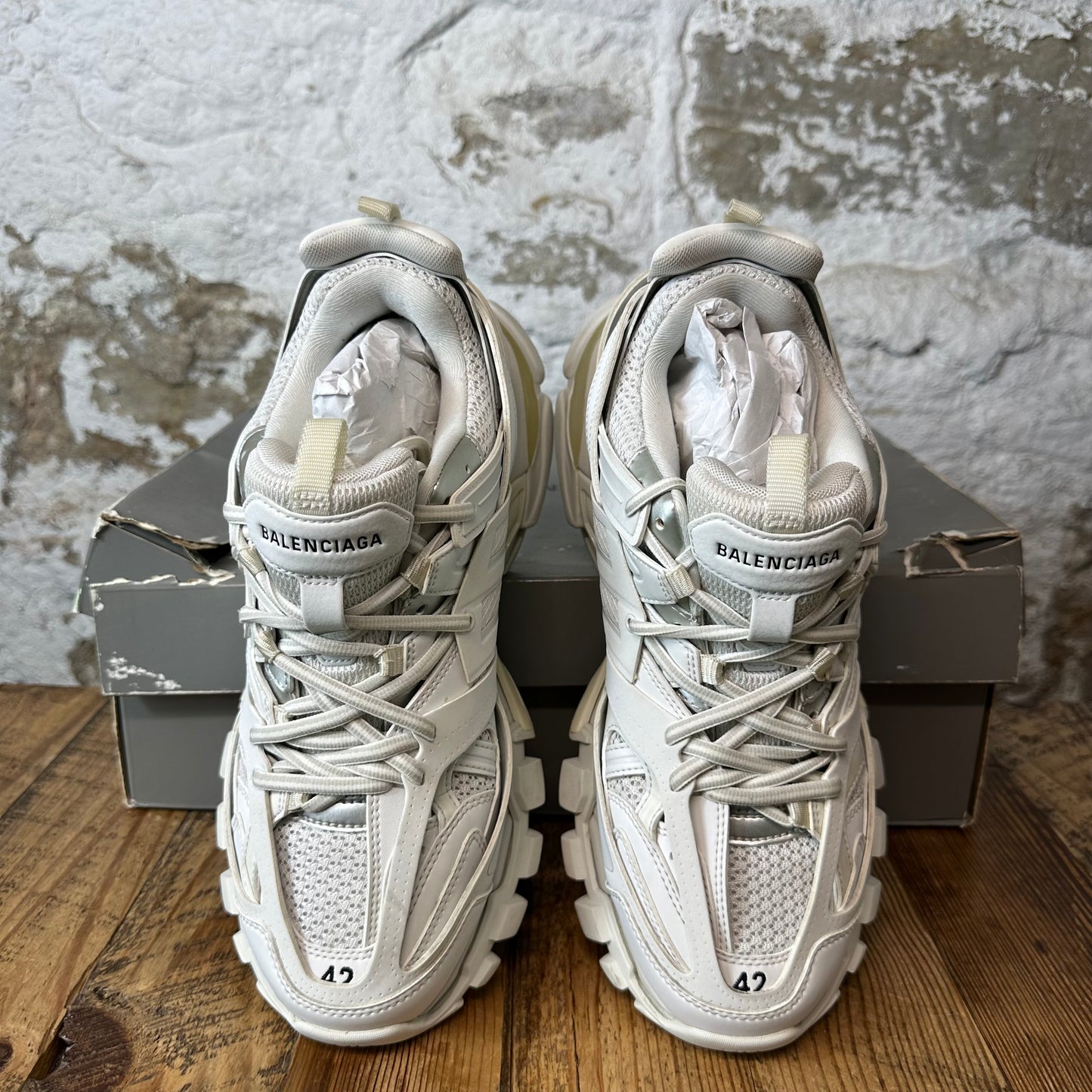 Balenciaga Track Runner Triple White Sneaker Sz 9 (42)