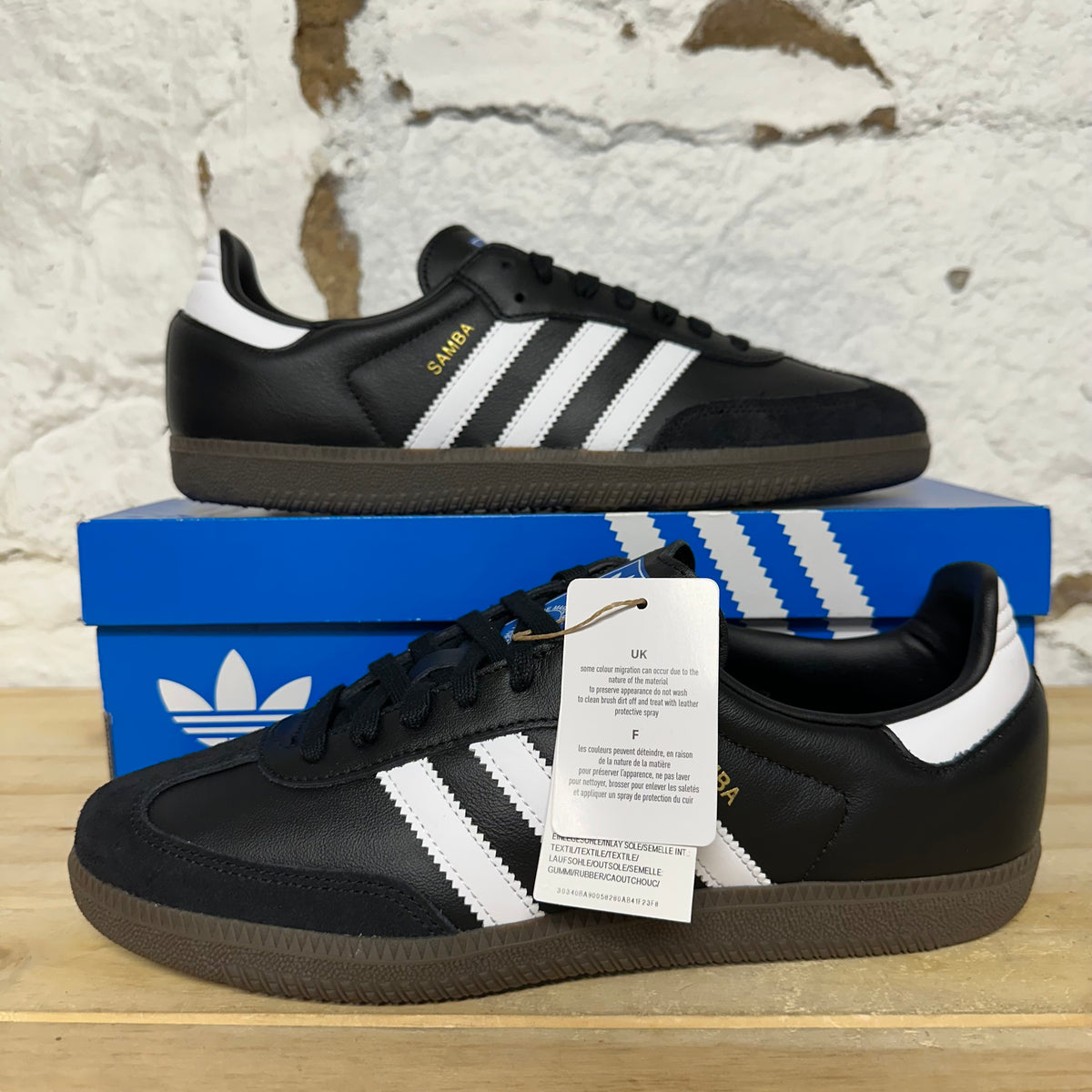 Adidas Samba OG Black White Gum Sz 9.5 DS