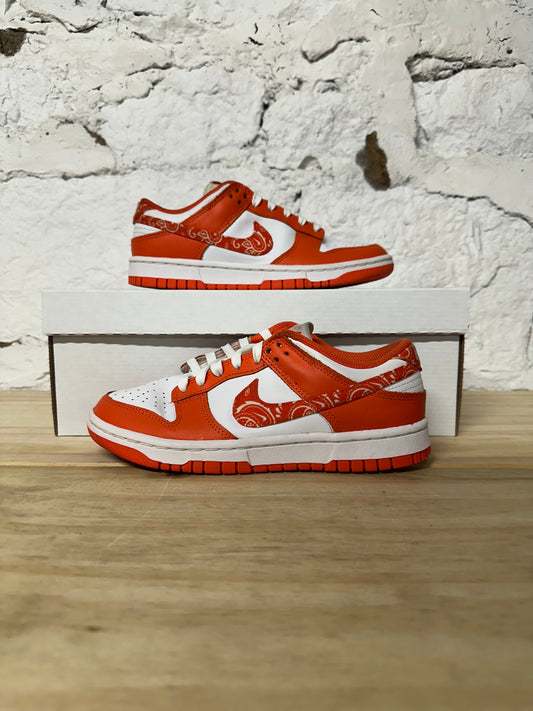 Nike Dunk Low Orange Paisley Sz 5 (6.5W)