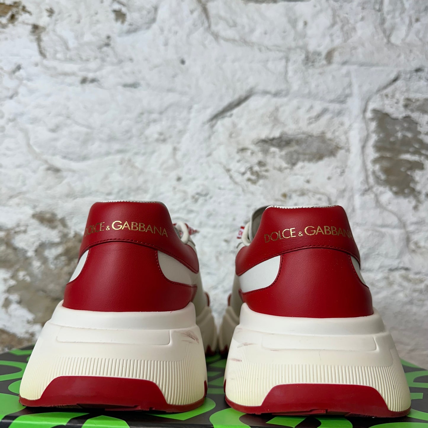 Dolce Gabbana White Red Daymaster Sneaker Sz 9