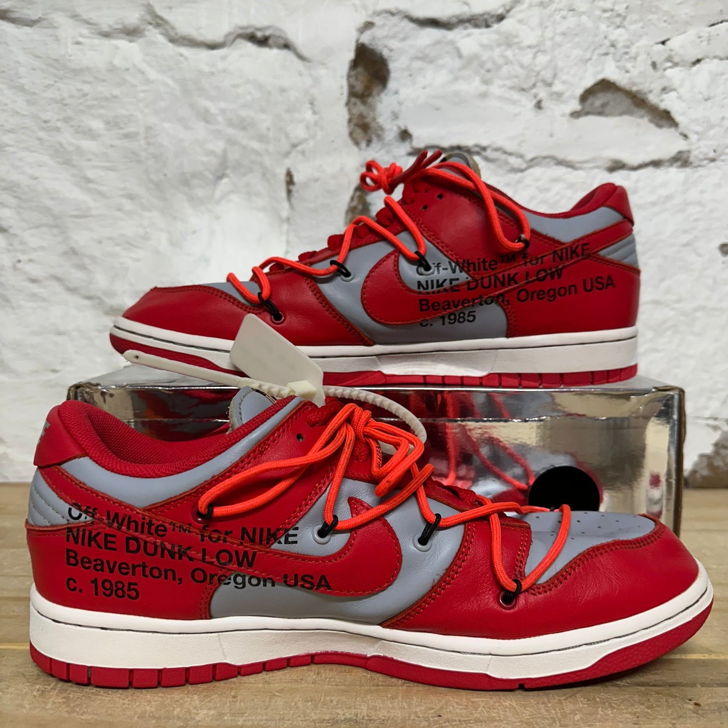 Nike Dunk Low Off-White University Red Sz 12