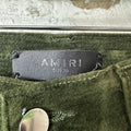 Amiri Plain Green Velour Jeans Sz 30