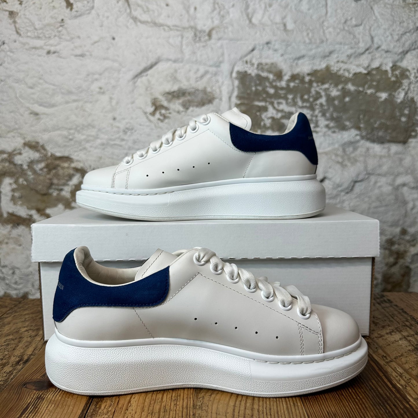 Alexander McQueen Blue Tab White Sneaker Sz 6.5 (39.5)