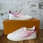 Louis Vuitton Pink White Monogram White Low Sz 7 (38LV)