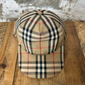 Burberry Tan Plaid Hat Sz M (Stained)