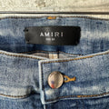 Amiri MX1 Blue Paisley Blue Denim Jeans Sz 34