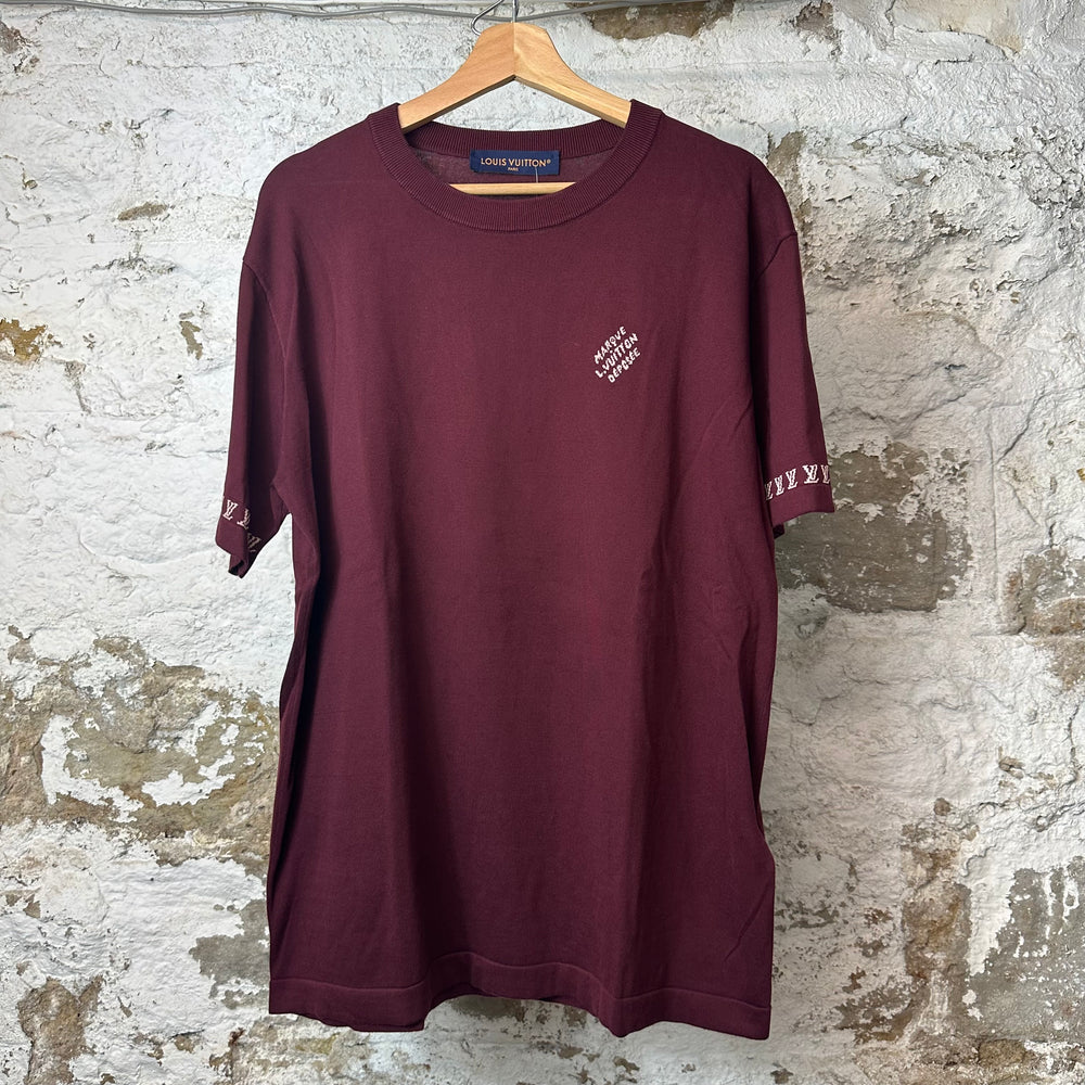 Louis Vuitton Marque Maroon T-Shirt Sz L
