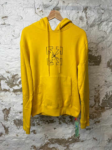 Off White Working Yellow Hoodie Sz M