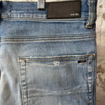 Amiri Plain Blue Denim Jeans Sz 34