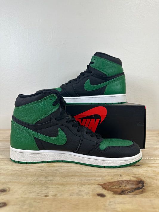 Air Jordan 1 High Pine Green Black Sz 10