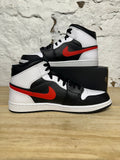 Air Jordan 1 Mid Black Chile Red White Sz 11.5 DS