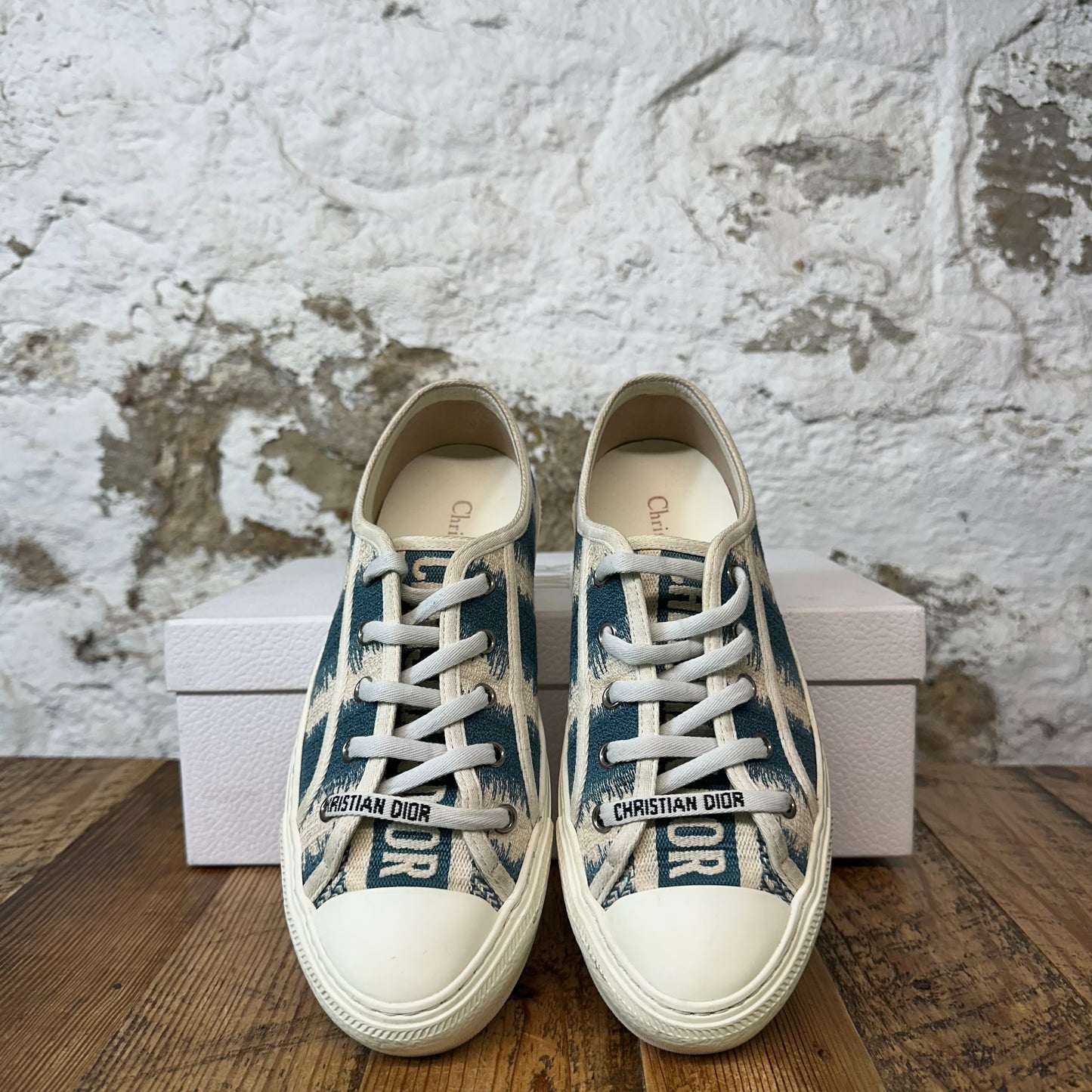 Dior Walk N Dior Blue White Stripe Sneaker Sz 5 (37)