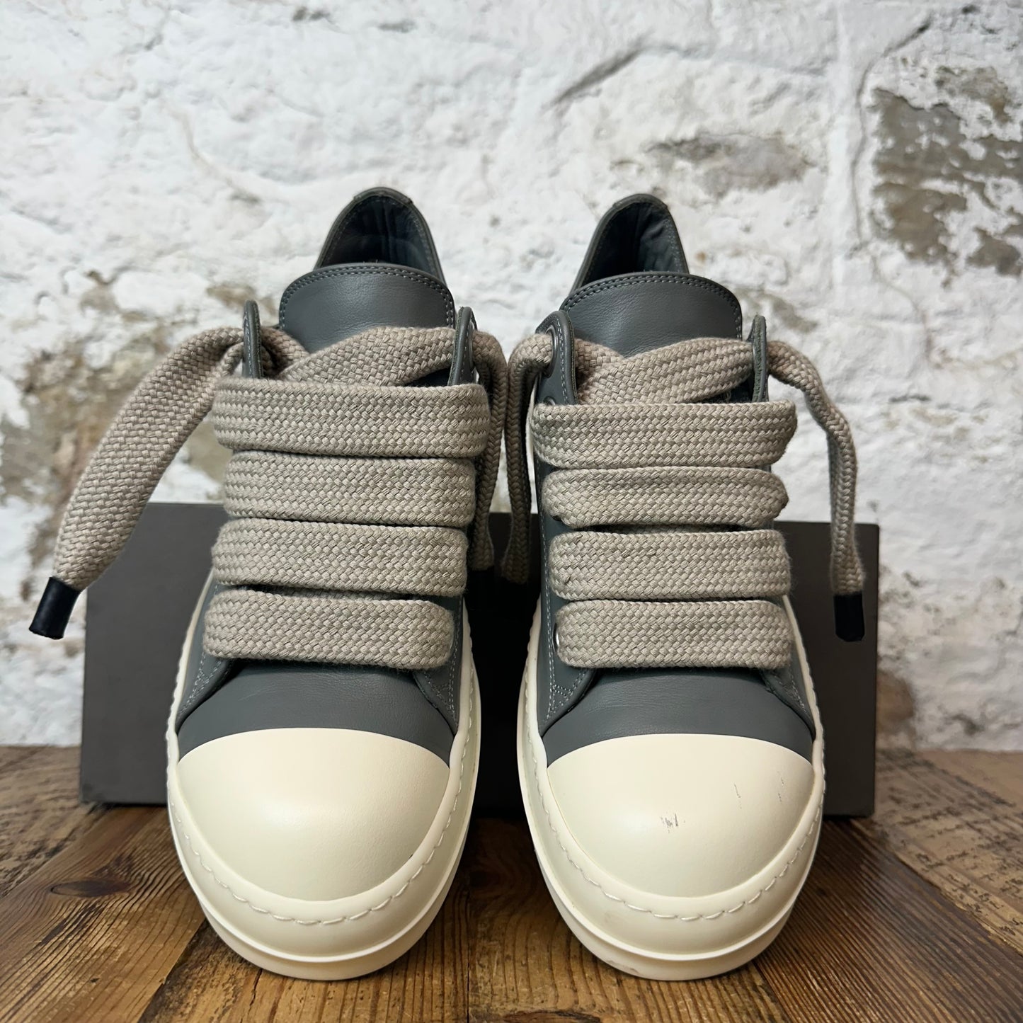 Rick Owens Jumbo Lace Washed Indigo Milk Sneaker Sz 7 (40)