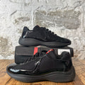 Prada Americas Cup Triple Black Patent Sneaker Sz 5 (37)