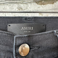 Amiri MX1 Cream Suede Black Denim Jeans Sz 28