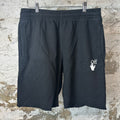 Off-White Gradient Black Sweat Shorts Sz L