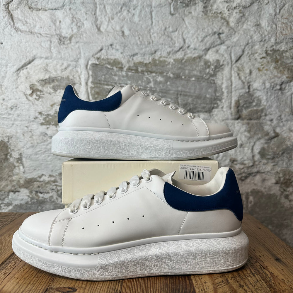 Alexander McQueen Blue Tab White Sneaker Sz 12 (45)