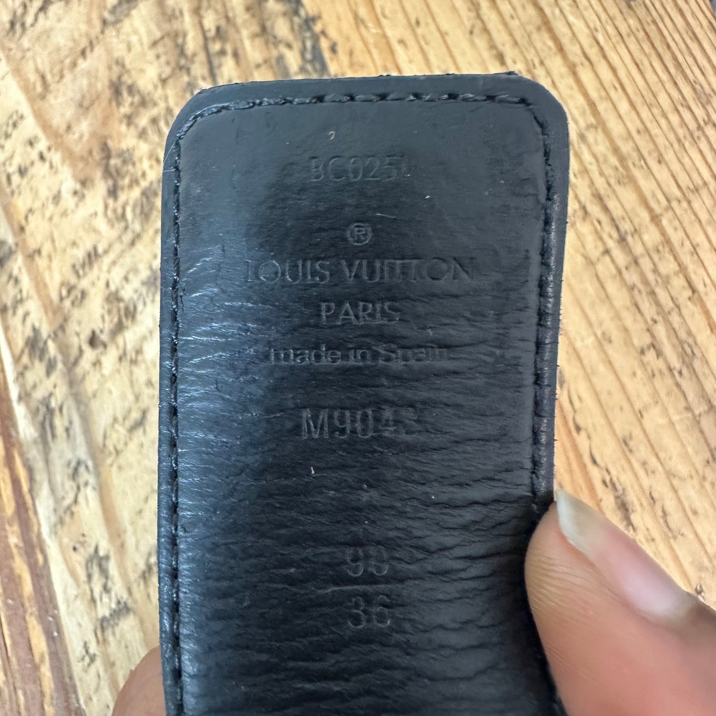 Louis Vuitton Graphite Monogram Belt Sz (90/36)