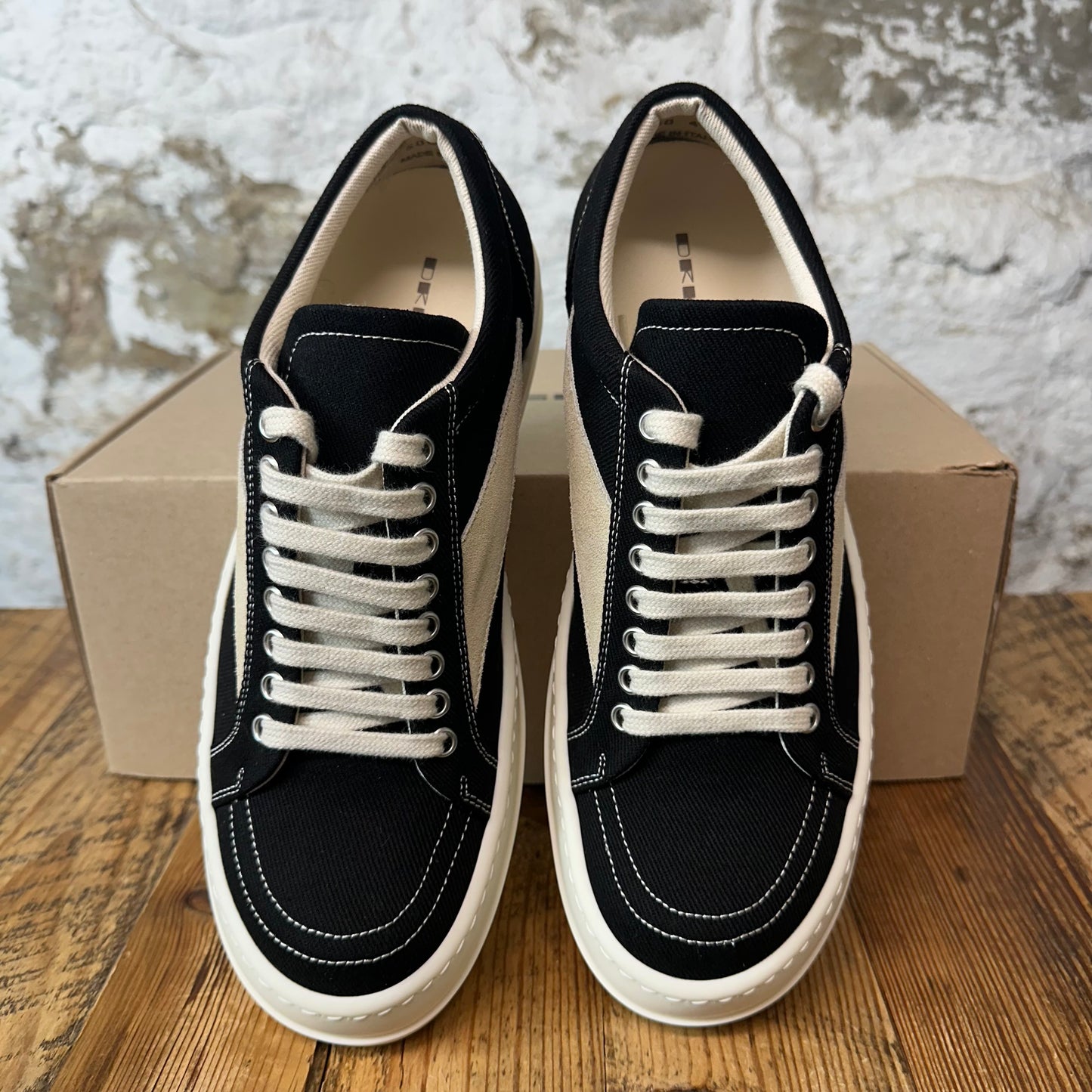 Rick Owens Vintage Black Milk Sneaker Sz 8 (41) DS