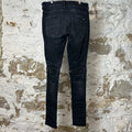 Amiri MX2 Red Navy Patch Black Denim Jeans Sz 30