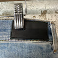 Amiri Leopard Thrasher Blue Denim Jeans Sz 36