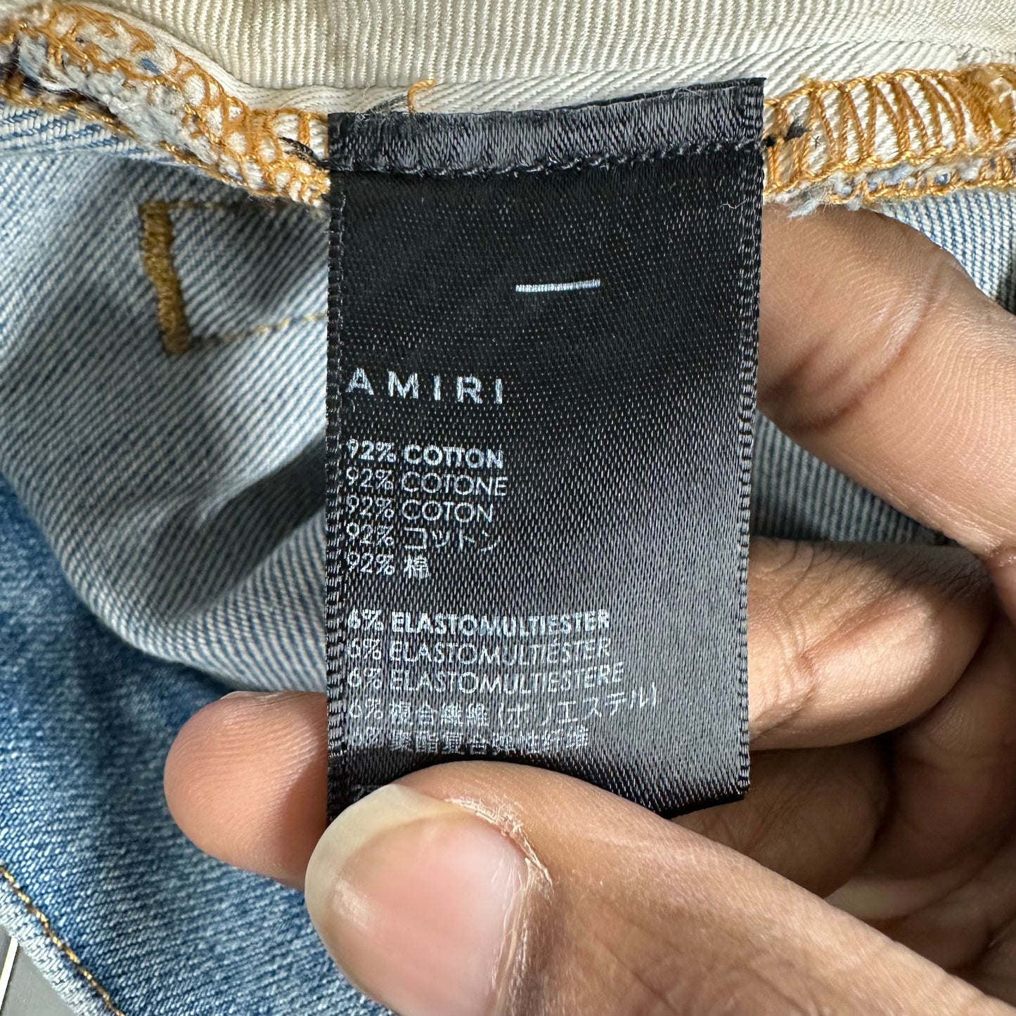 Amiri Plain Blue Denim Jeans Sz 31