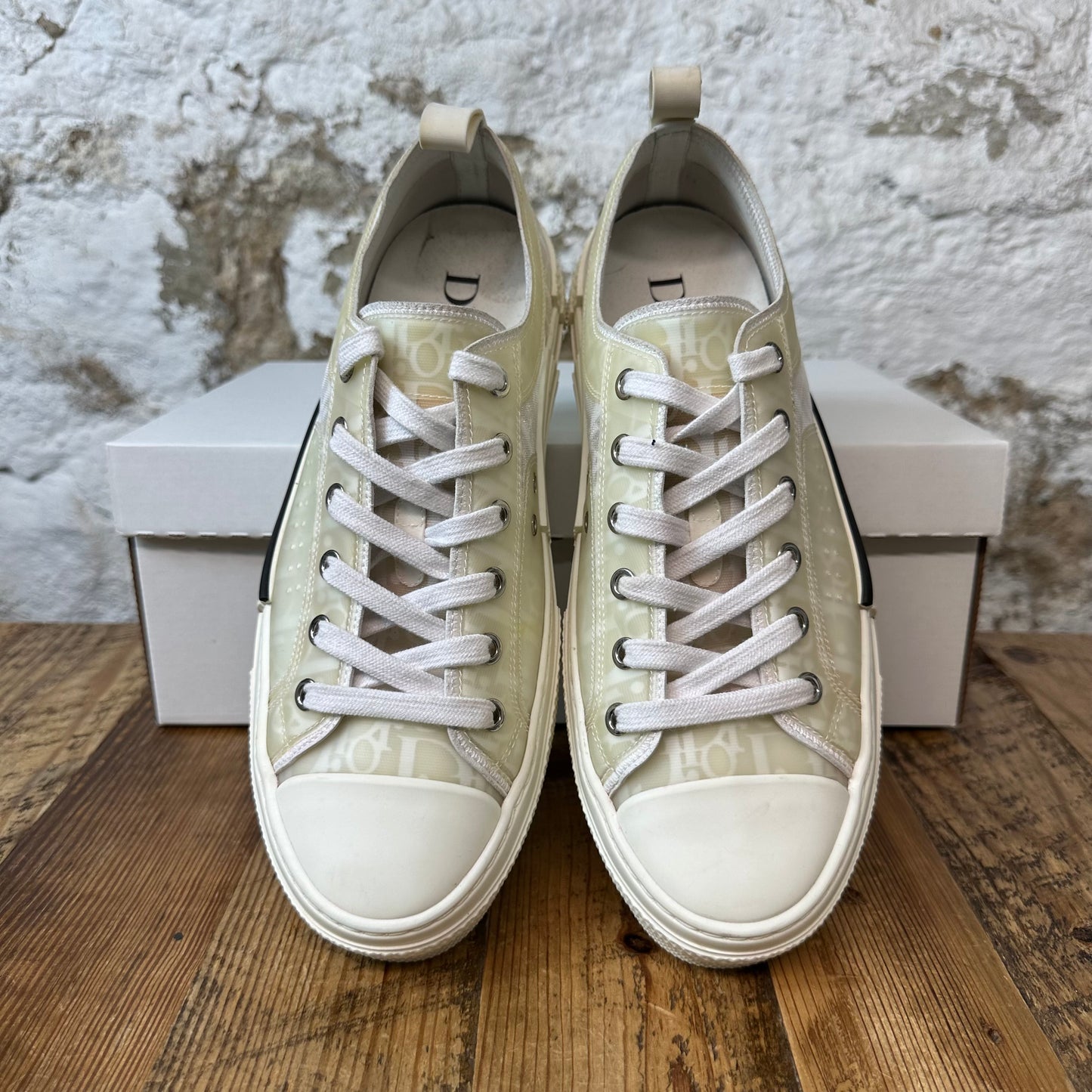 Dior B23 Low Cream Oblique Sneaker Sz 7 (40) No Box