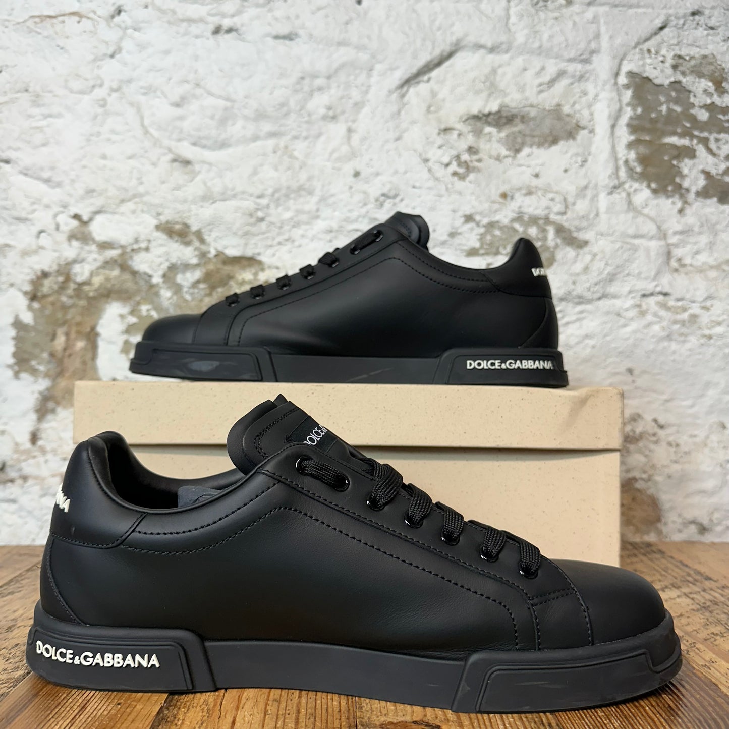 Dolce Gabbana Triple Black Portofino Sneaker Sz 11 (44)