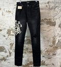 Amiri Reaper Logo Black Denim Jeans