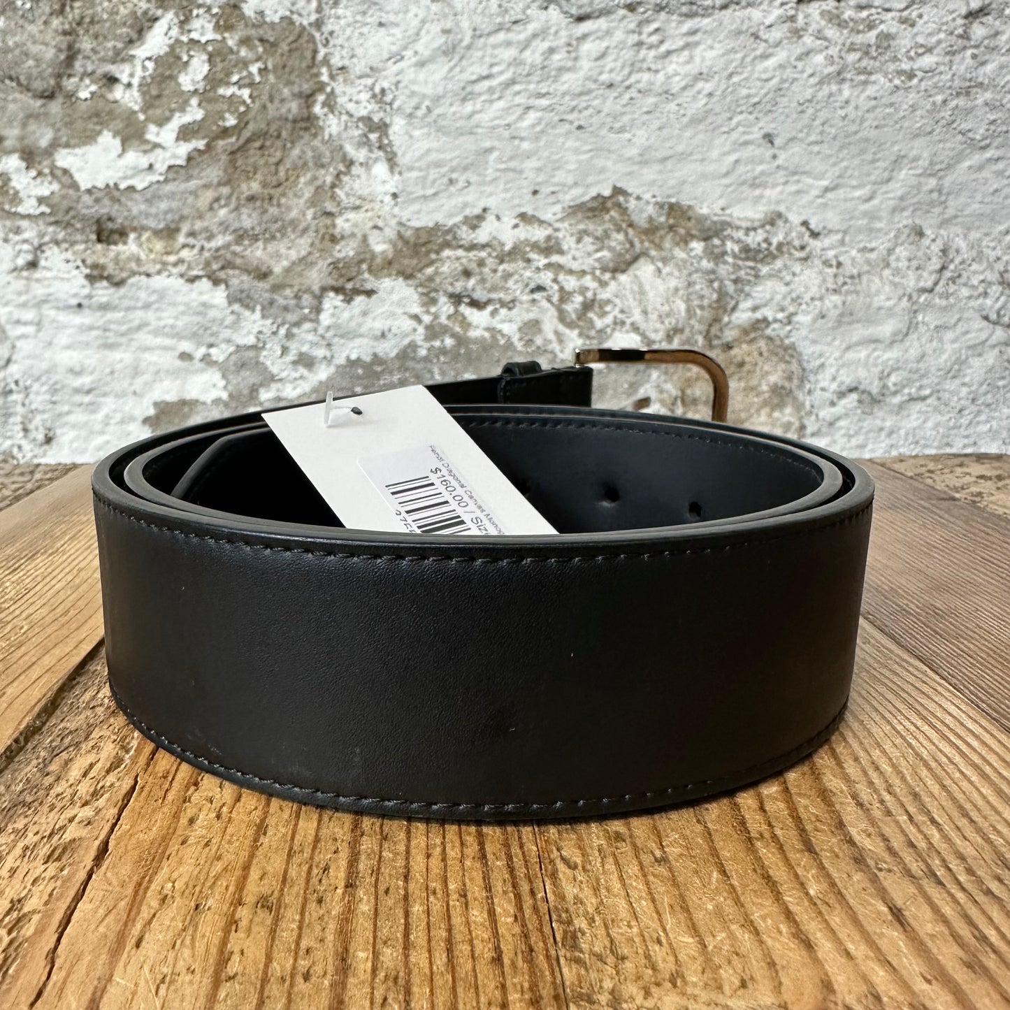 Fendi Diagonal Canvas Monogram Black Belt Sz (95/38)